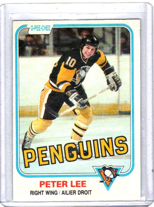 1981 O-Pee-Chee  Peter Lee  Card #258 - Pittsburgh Penguins